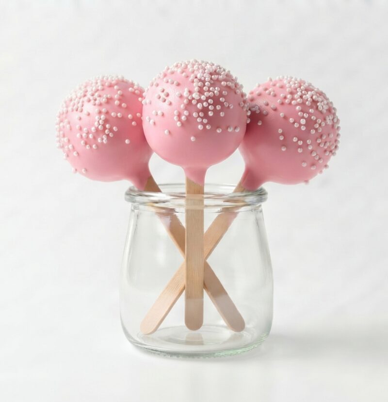 Strawberry Vanilla -Cake Pop